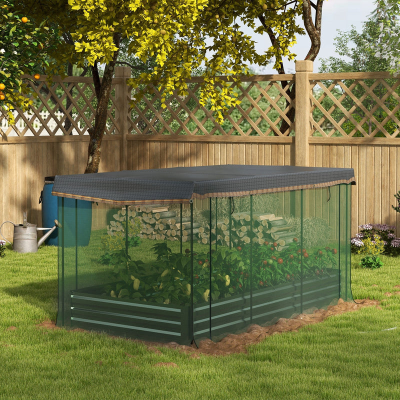 Galvanized Raised Garden Bed with Crop Cage and Shade Cloth, photo 8 of 10