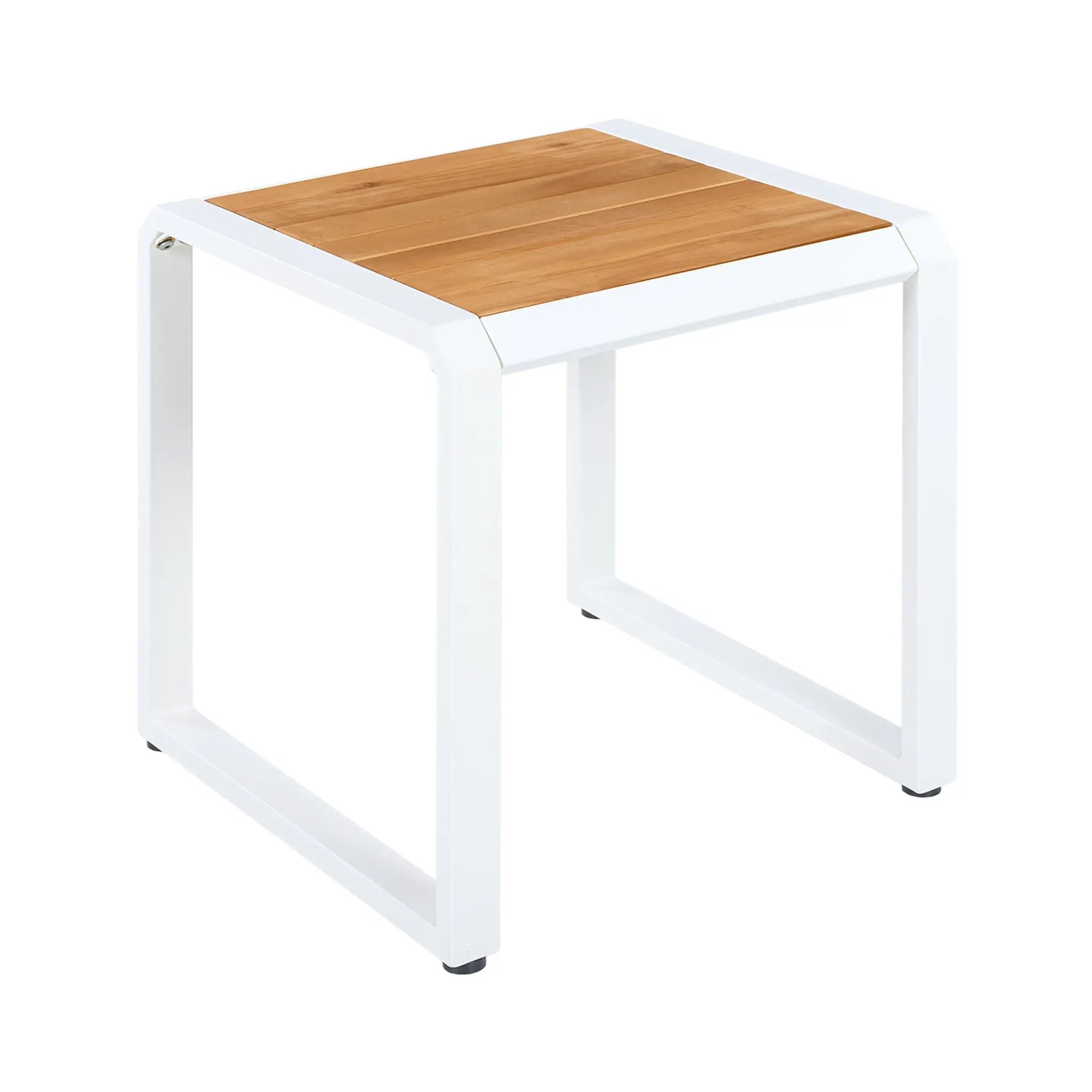 Outdoor Side Table with Teak Wood Top by HouseOfZazla