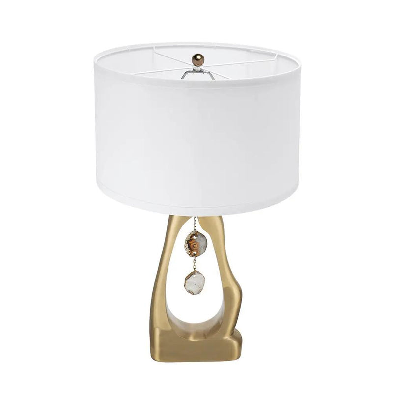 Geode-Inspired Gold Aluminum Table Lamp by HouseOfZazla