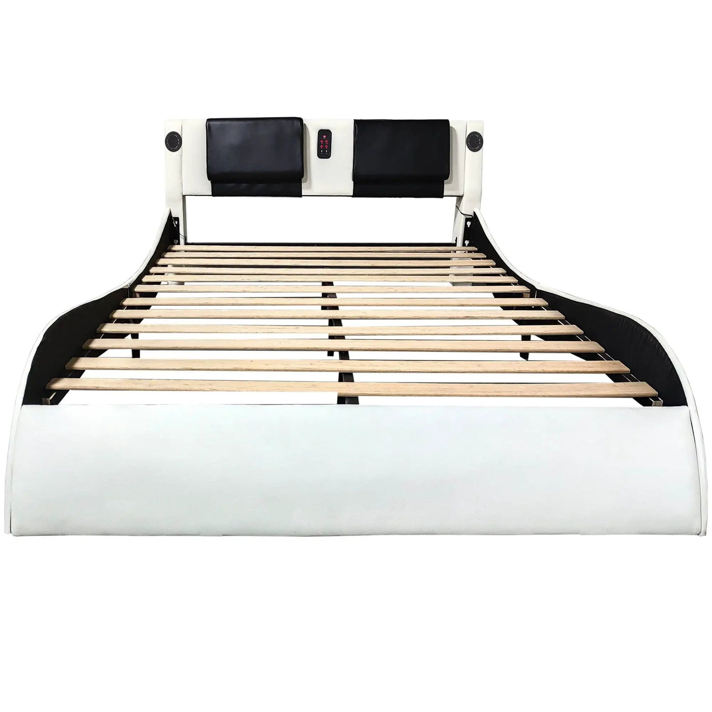 Platform Bed Frame With LED Lighting, Bluetooth Music, Vibration Massage by HouseOfZazla