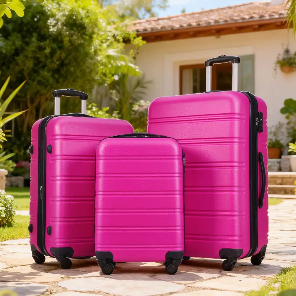 3 Piece Luggage Set Hardside Spinner Suitcase With Tsa Lock 20" 24" 28" Available by HouseOfZazla