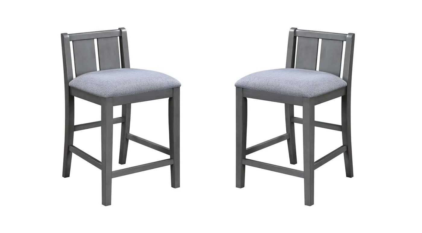 Graham - 3 Piece Small Space Counter Height Dining Table With Shelves And 2 Chairs (Set of 3) by HouseOfZazla