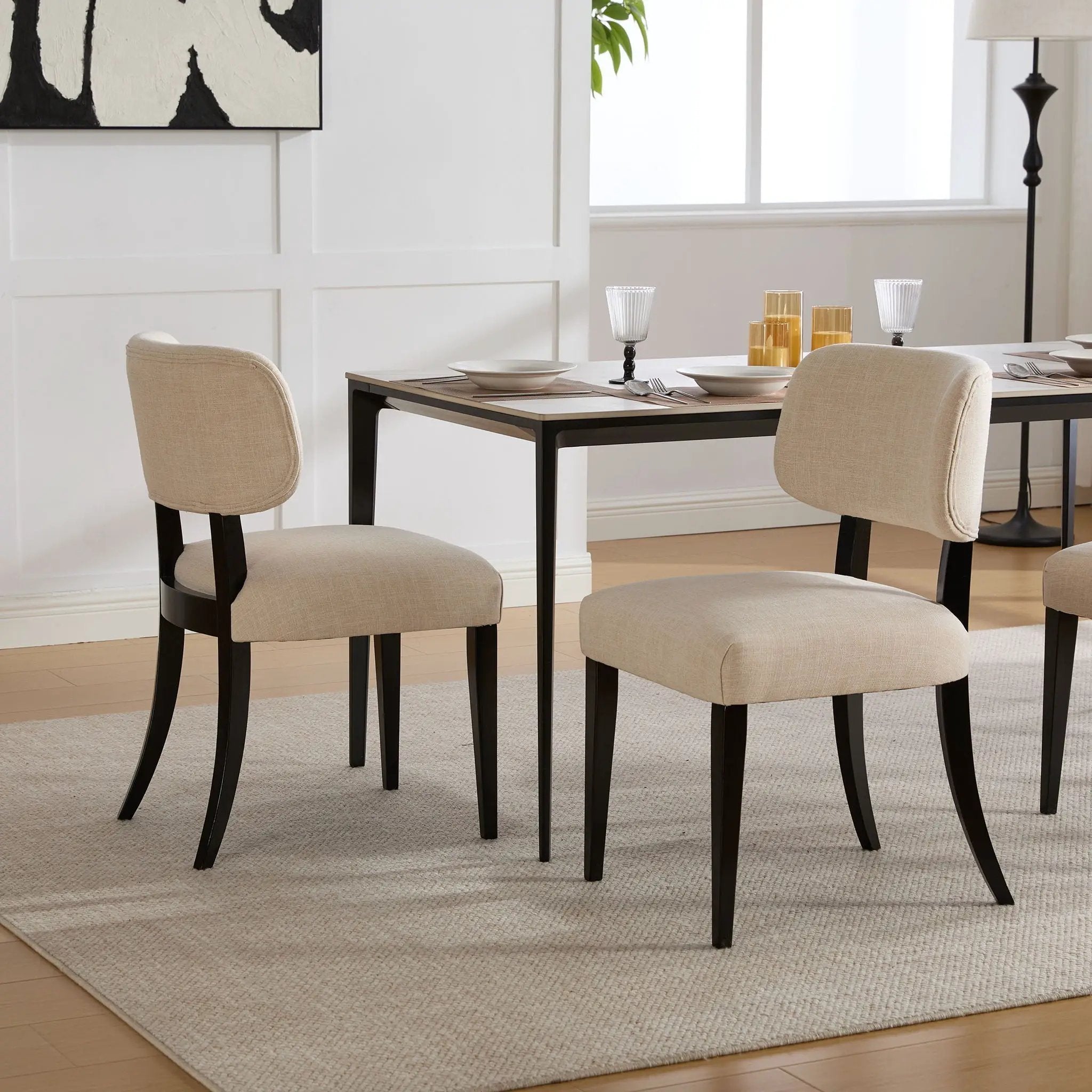 Kitchen Dining Chairs (Set of 2) - Cream by HouseOfZazla