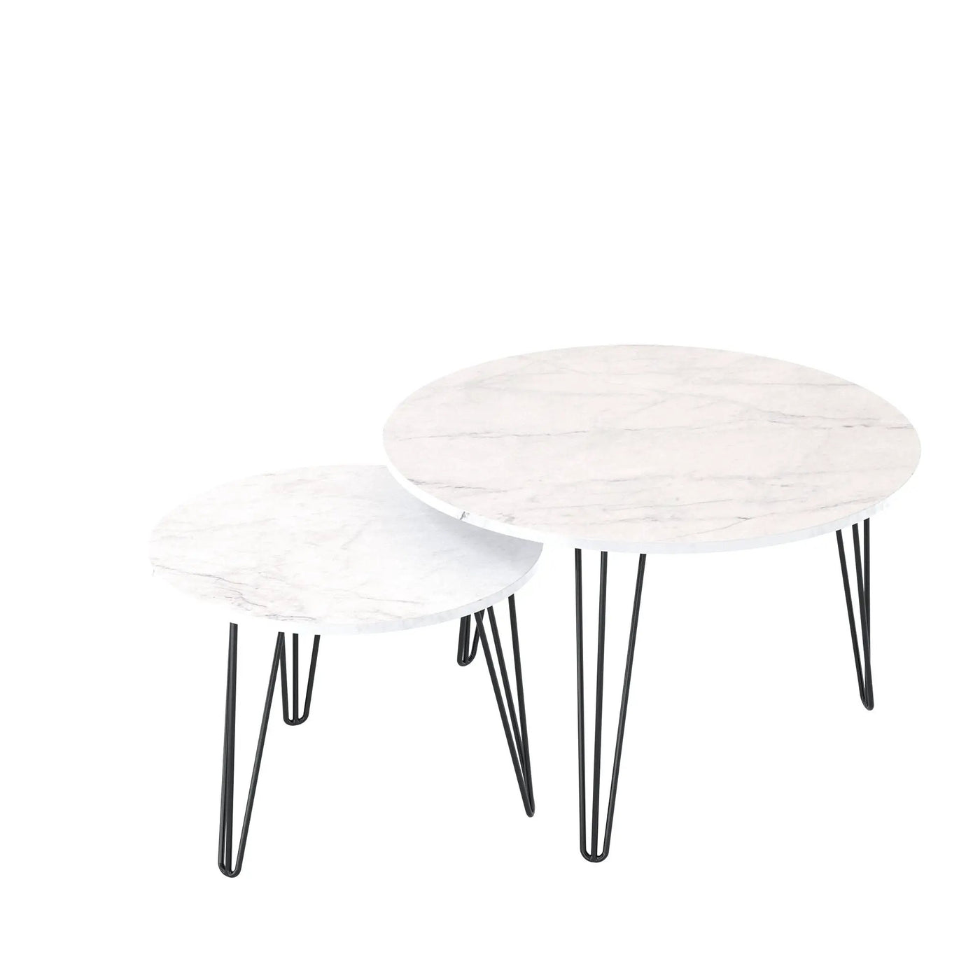 Round Nesting Coffee Table For Living Room (Set of 2) by HouseOfZazla