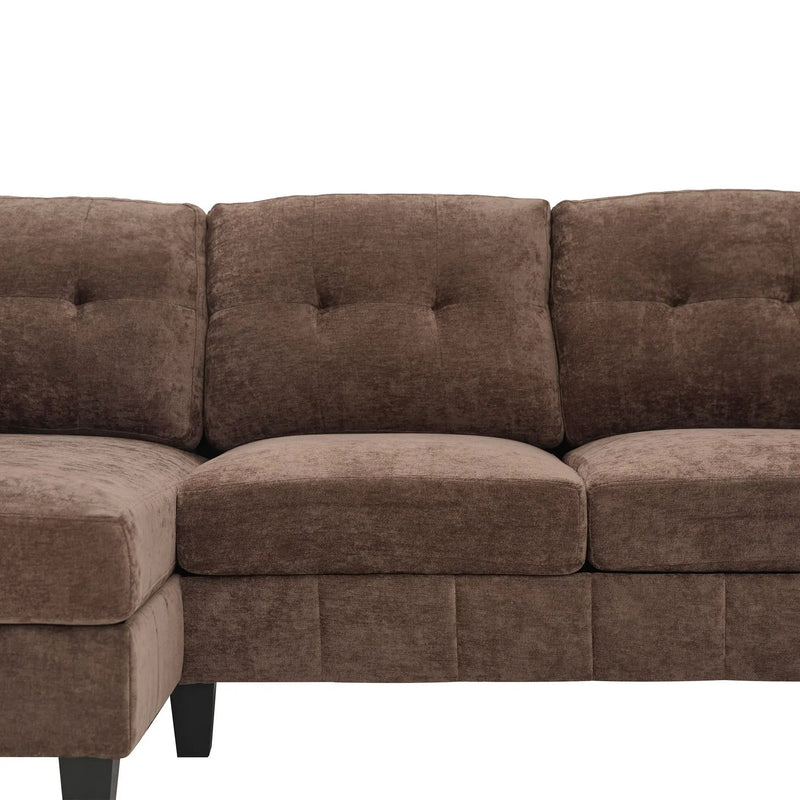 U-Shaped Sectional Sofa 103.5" Fabric Couch With Dual Chaise Lounges, Storage Pockets, Armrest Pillows by HouseOfZazla