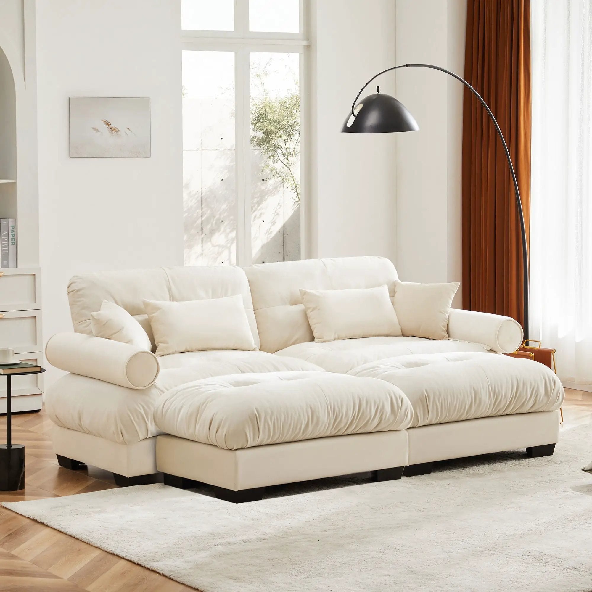 Super Comfort Oversized Modular Sectional Sofa With Movable Ottoman by Unique Piece Furniture