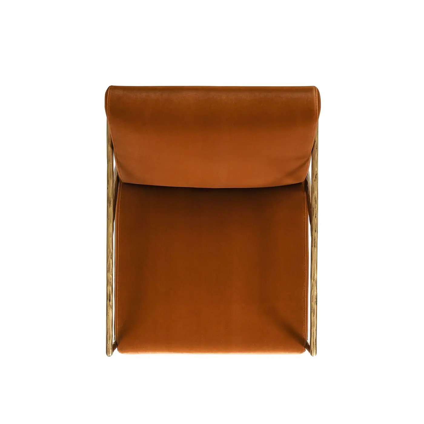 Aerin - Hammered Brass Upholstered Accent Arm Chair by HouseOfZazla