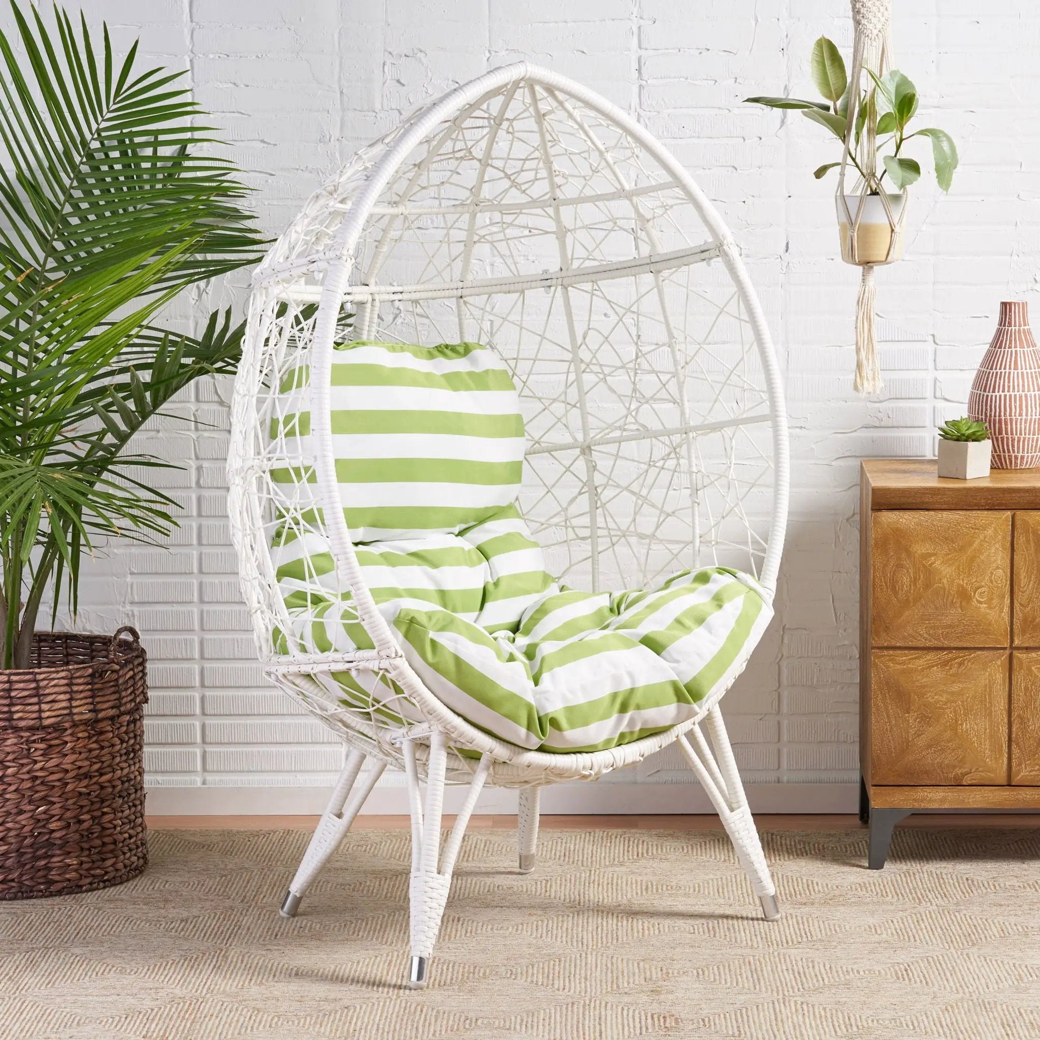 Cosmos - Round Hammered Iron Teardrop Chair by HouseOfZazla