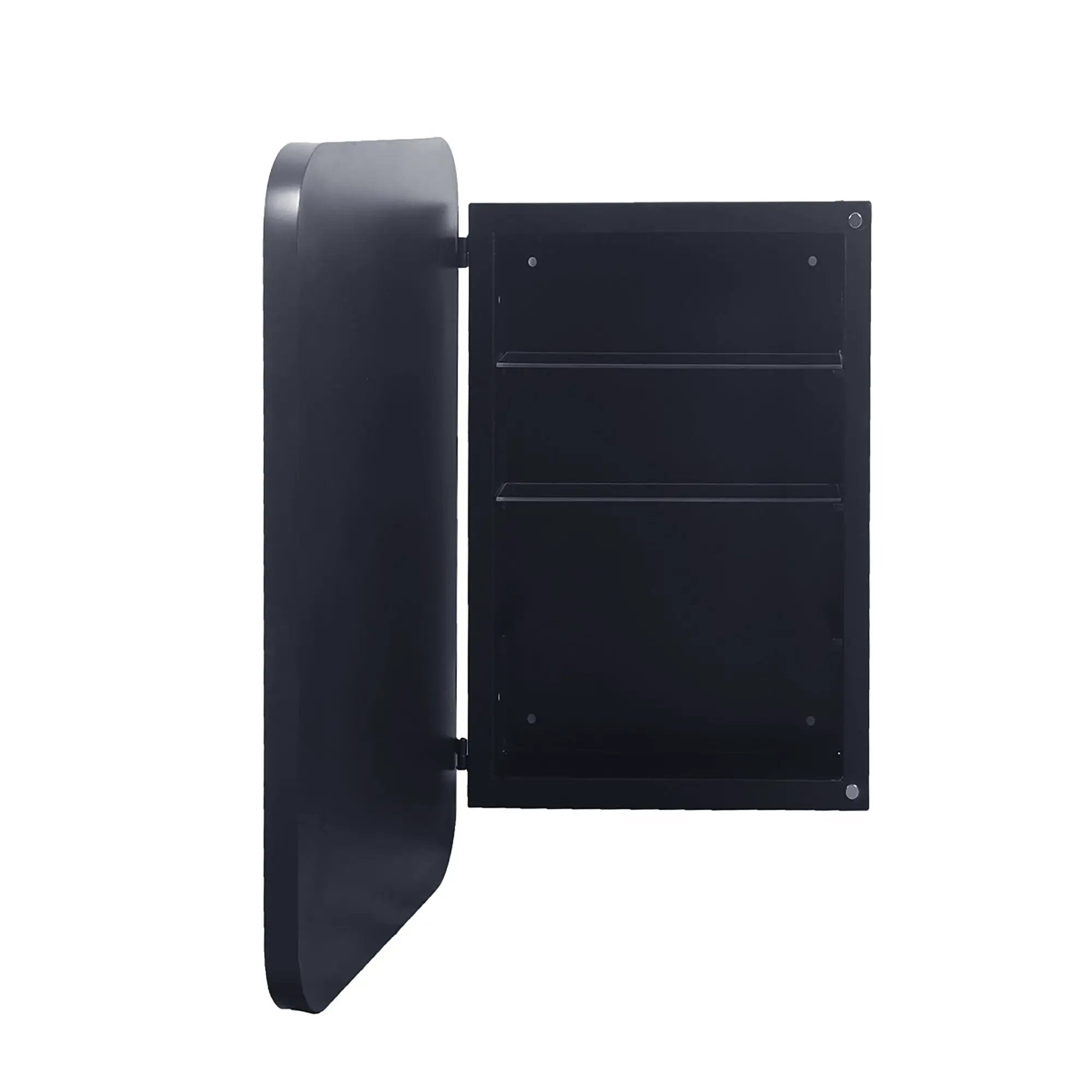20x30 Inch Recessed Black Metal Framed Medicine Cabinet by HouseOfZazla