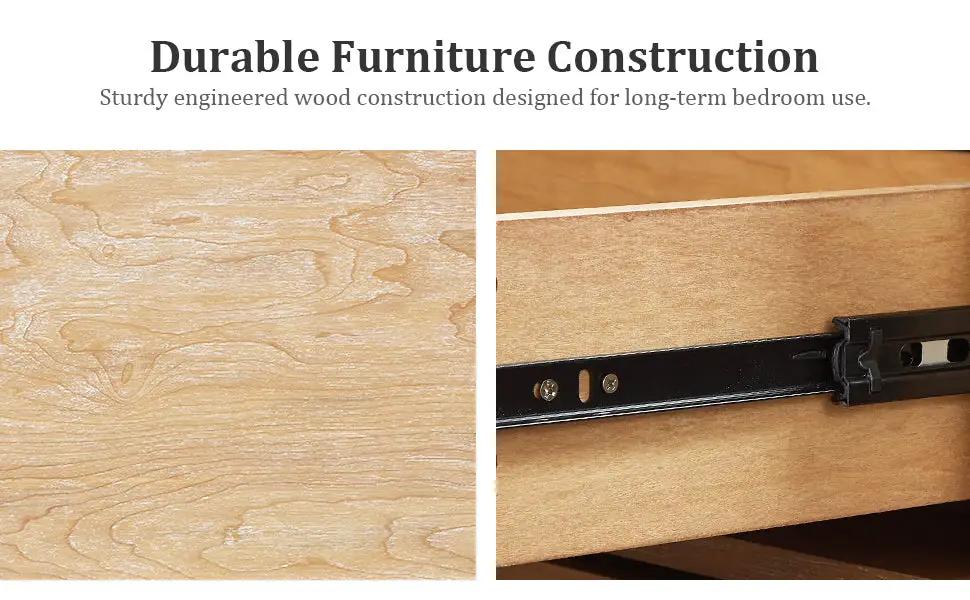 28" Wood Nightstand with Charging Station by HouseOfZazla