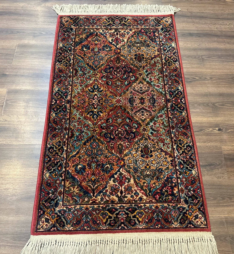 Karastan Rug 3x5 Multicolor Panel Kirman #717, Original 700 Series, Wool Pile, Discontinued by Jewel Rugs