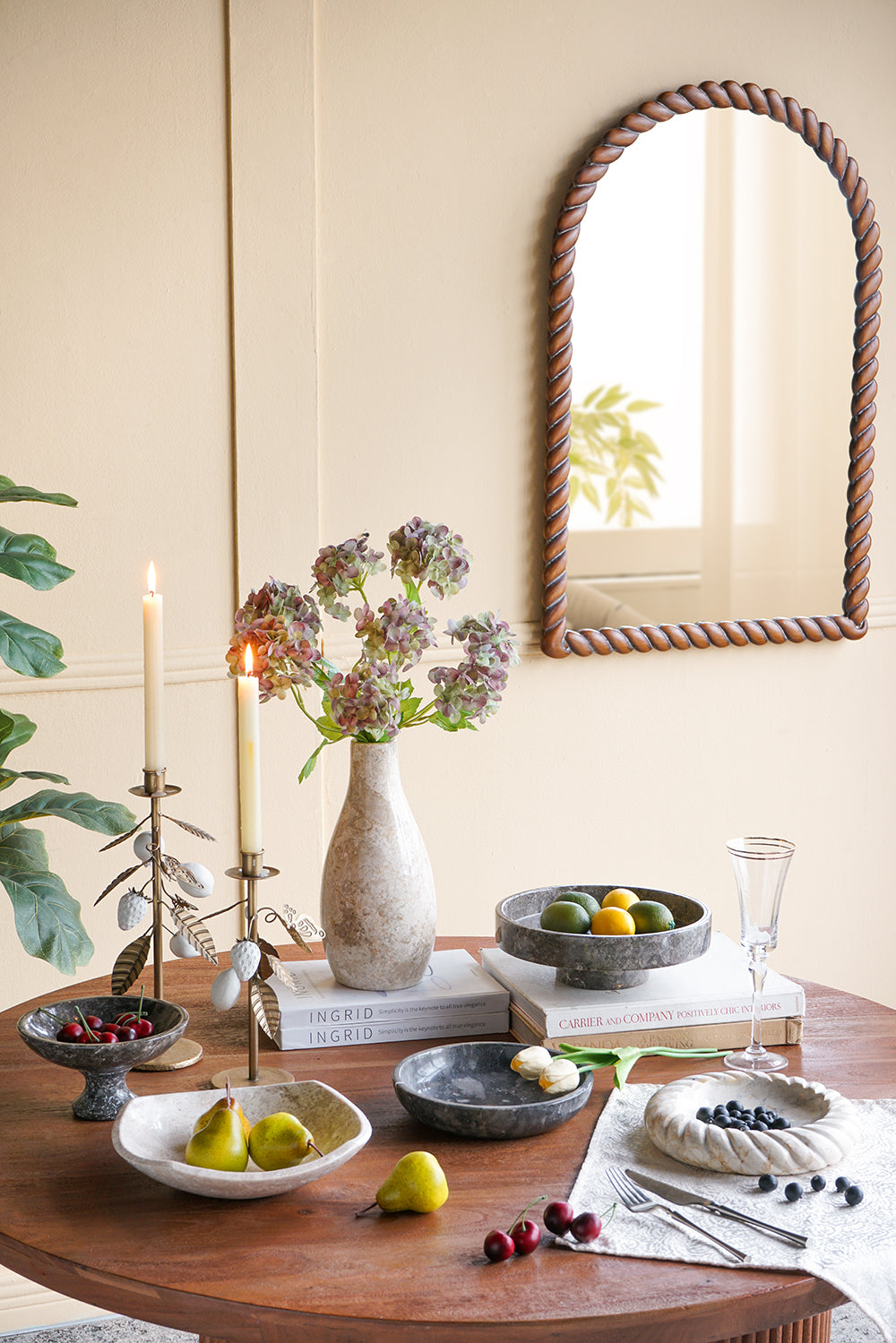 Marble Pedestal Plate with Sturdy Base - Gray, photo 9 of 10
