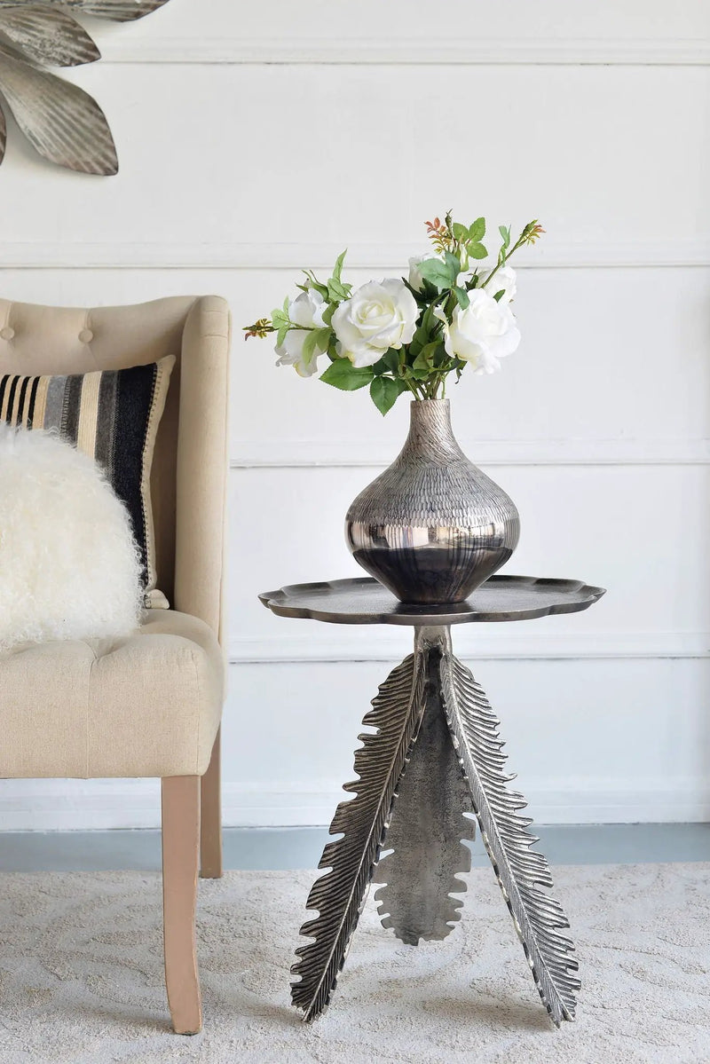 Leaf Side Table - Silver by HouseOfZazla