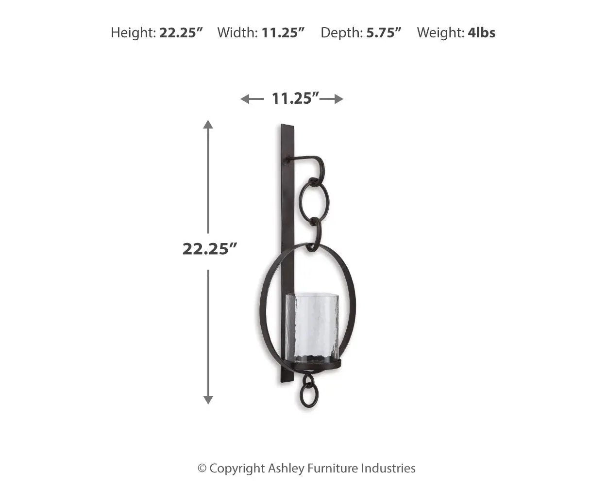 Ogaleesha - Wall Sconce - Brown by Unique Piece Furniture