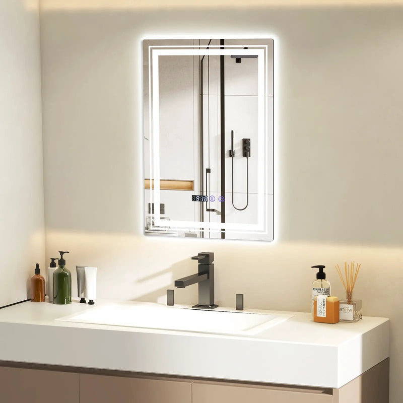 Defogging LED Bathroom Mirror with Memory Function and Anti-Fog by DirectDeals