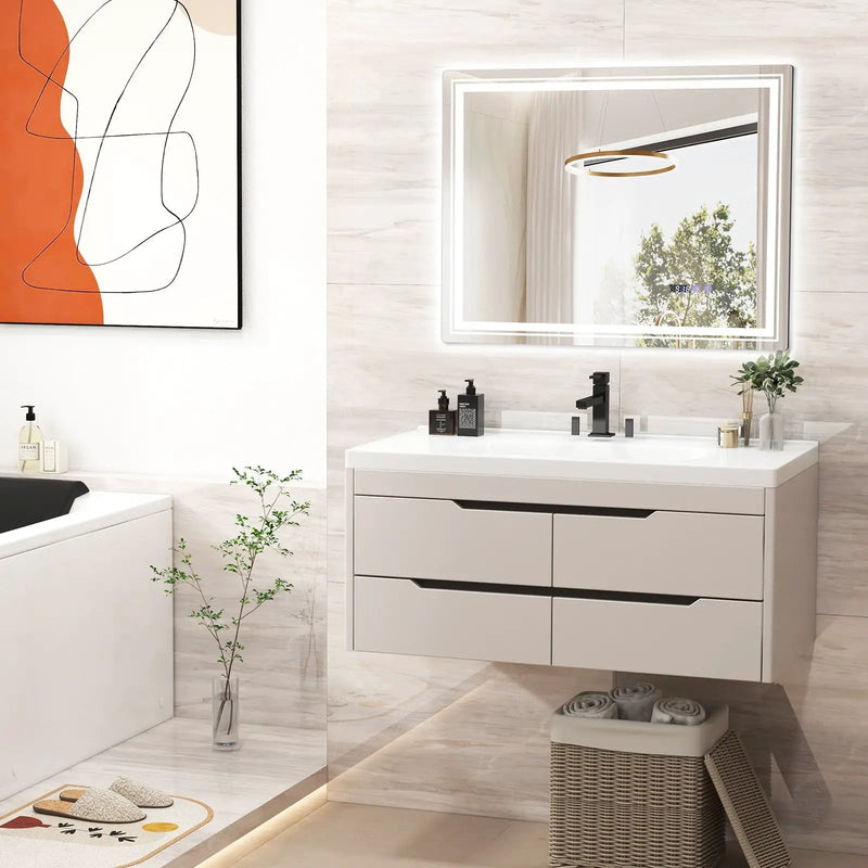 Defogging LED Bathroom Mirror with Memory Function and Anti-Fog by DirectDeals