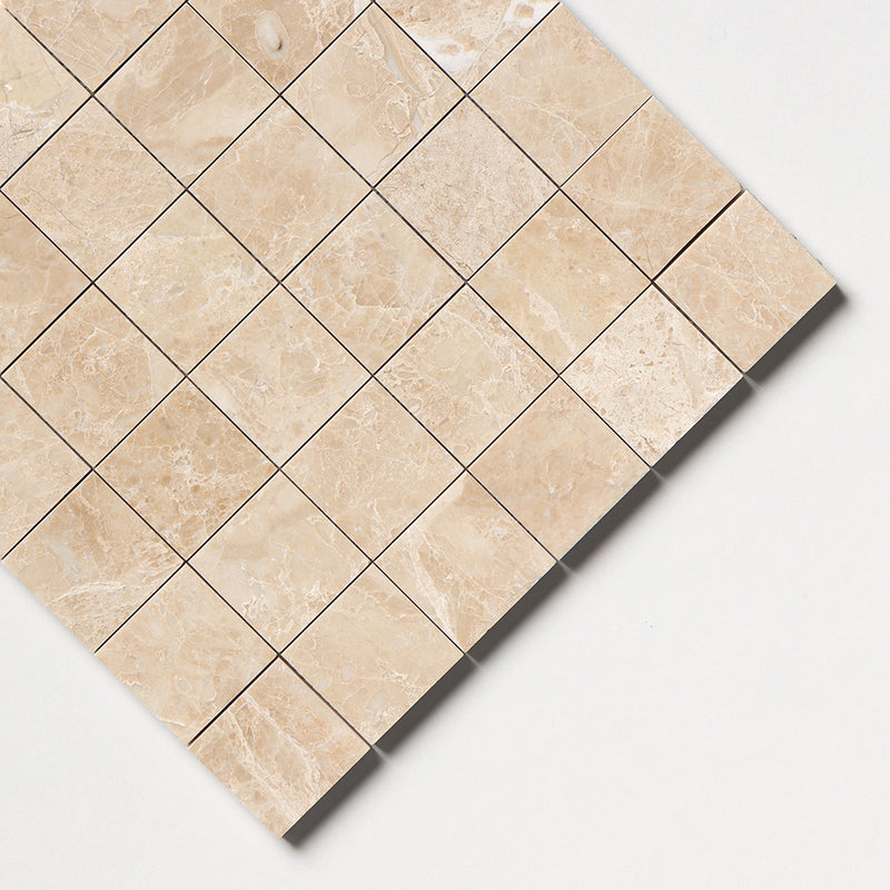 Delicate Beige Polished 2x2 Marble Mosaics 12x12 Marble Polished 12x12 Mosaics — 3
