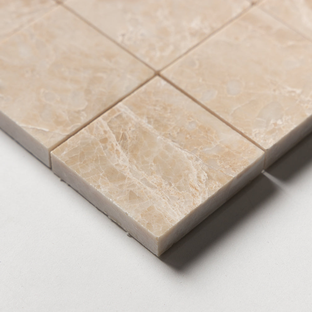 Delicate Beige Polished 2x2 Marble Mosaics 12x12 Marble Polished 12x12 Mosaics — 4