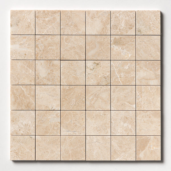 Delicate Beige Polished 2x2 Marble Mosaics 12x12