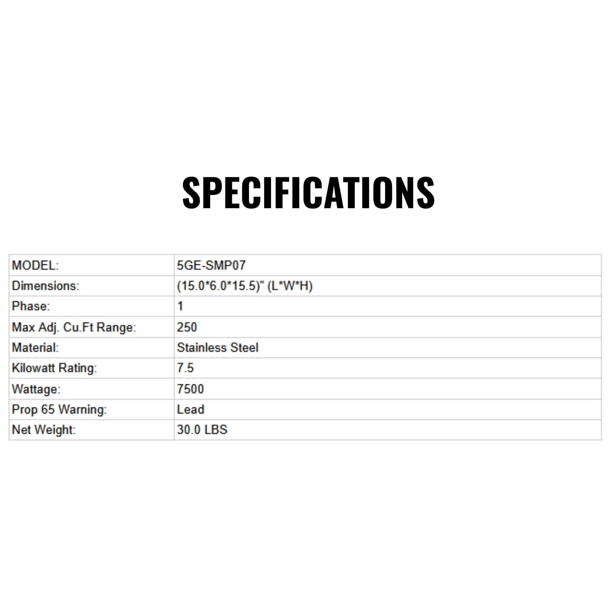 Delta SteamScape 7.5KW SMP7 Steam Generator [5GE-SMP07] (SAK76290) by SAKSBY WHOLESALE