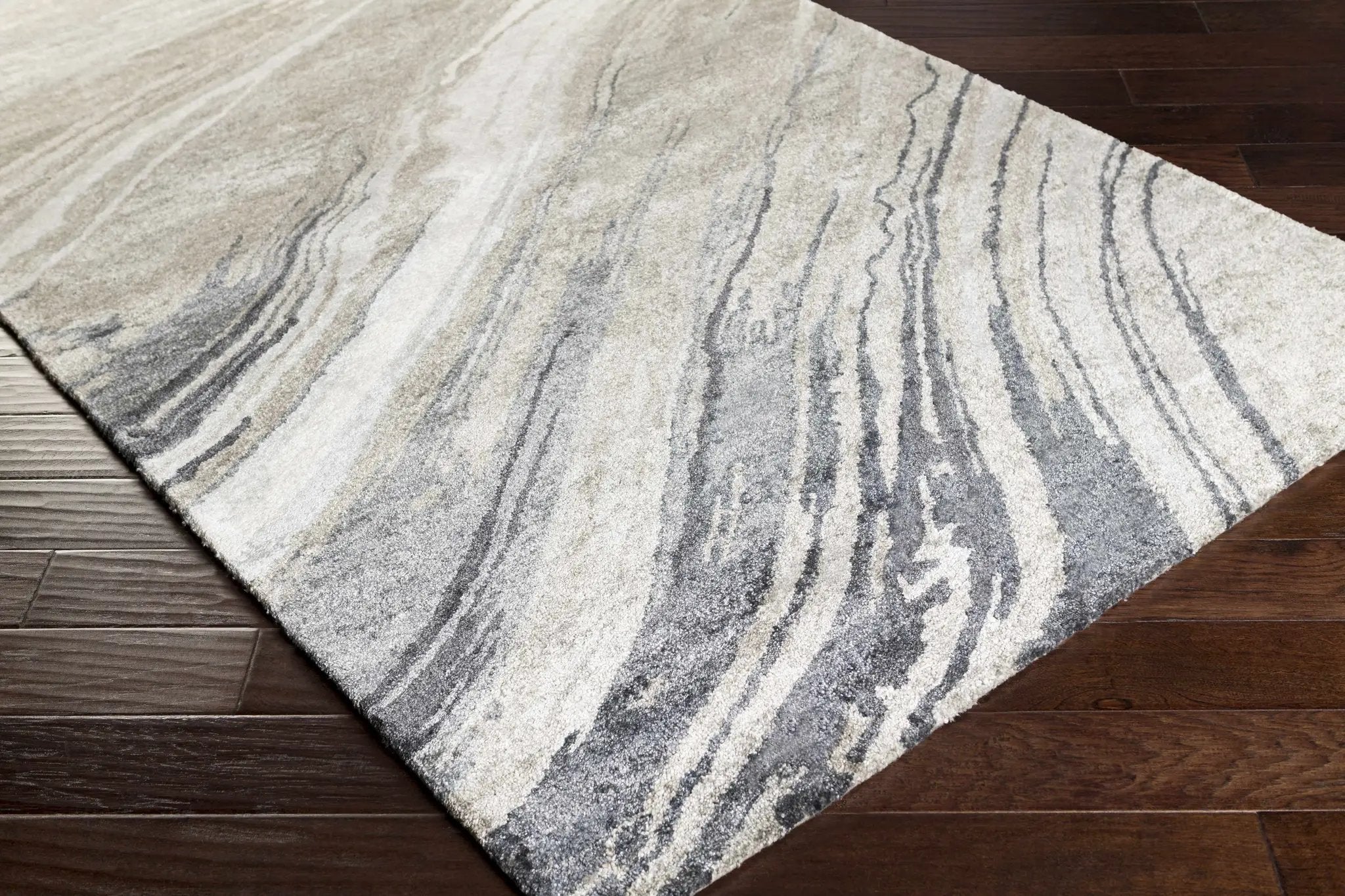 Dentsville Gray Marble Rug - Clearance by Boutique Rugs