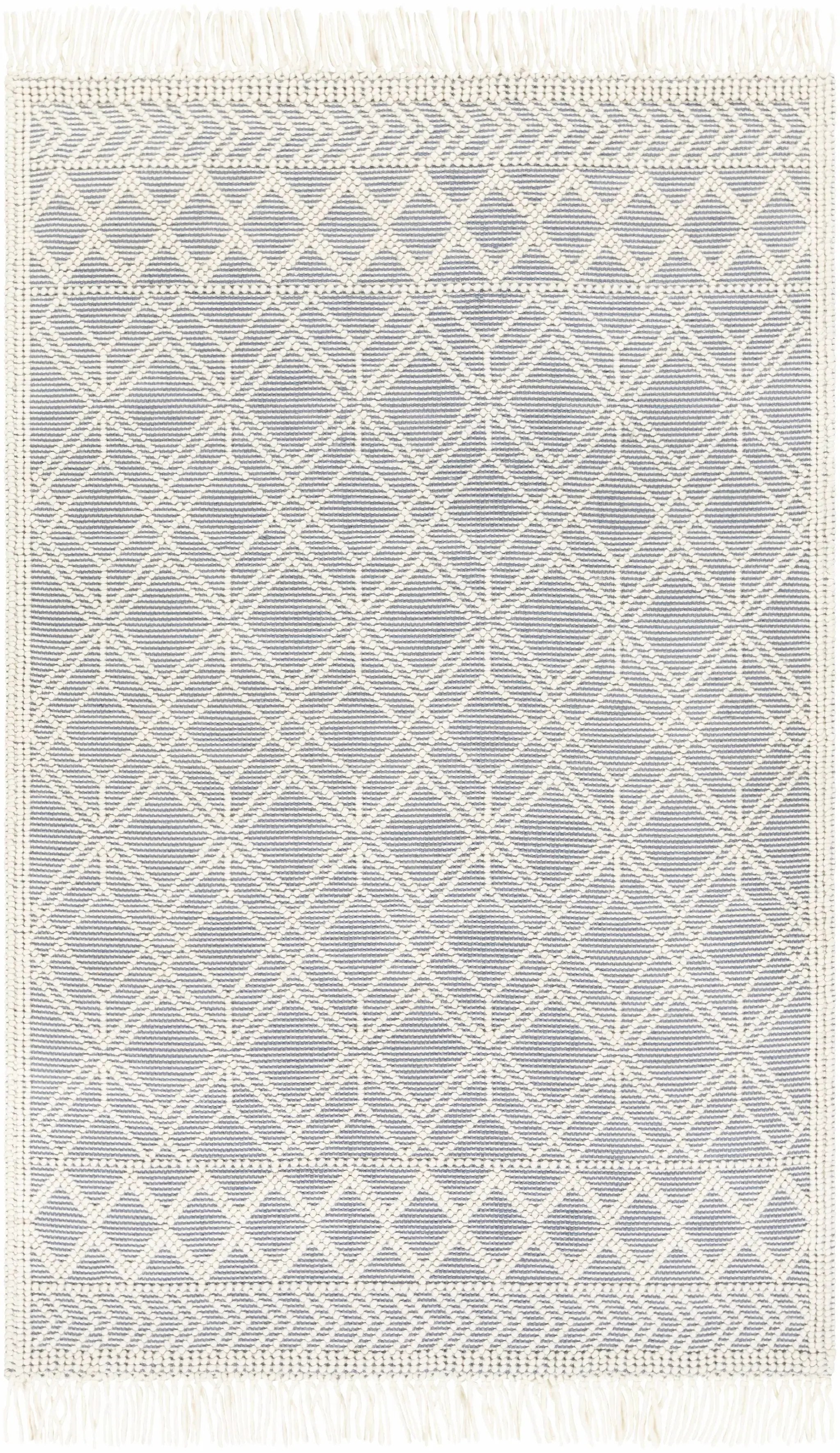 Ramsbury Denim Blue Wool Rug by Boutique Rugs