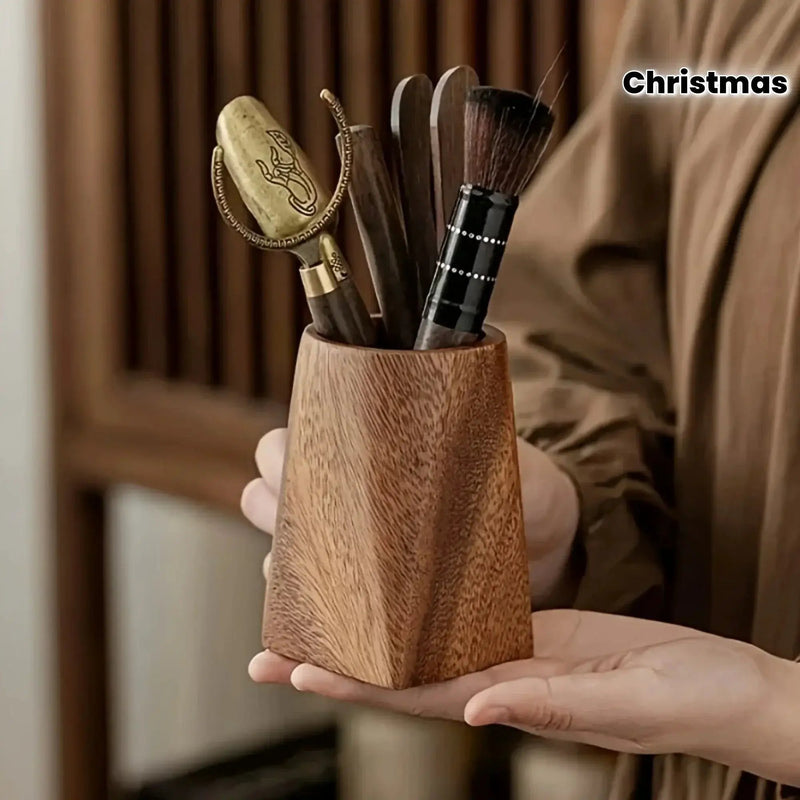 Desk Organizer - Compact Walnut Tray by House Of Avana