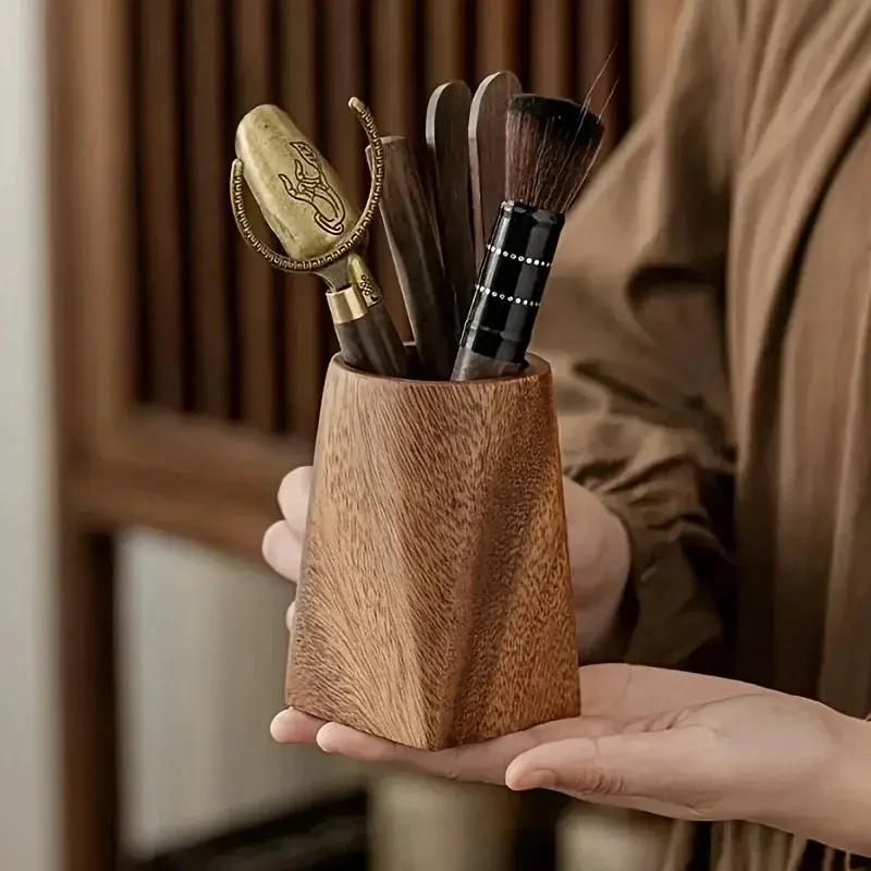 Desk Organizer - Compact Walnut Tray by House Of Avana
