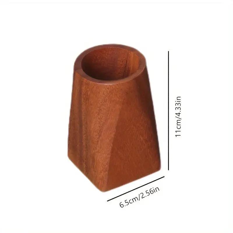 Desk Organizer - Portable Walnut Wood Compact by House Of Avana