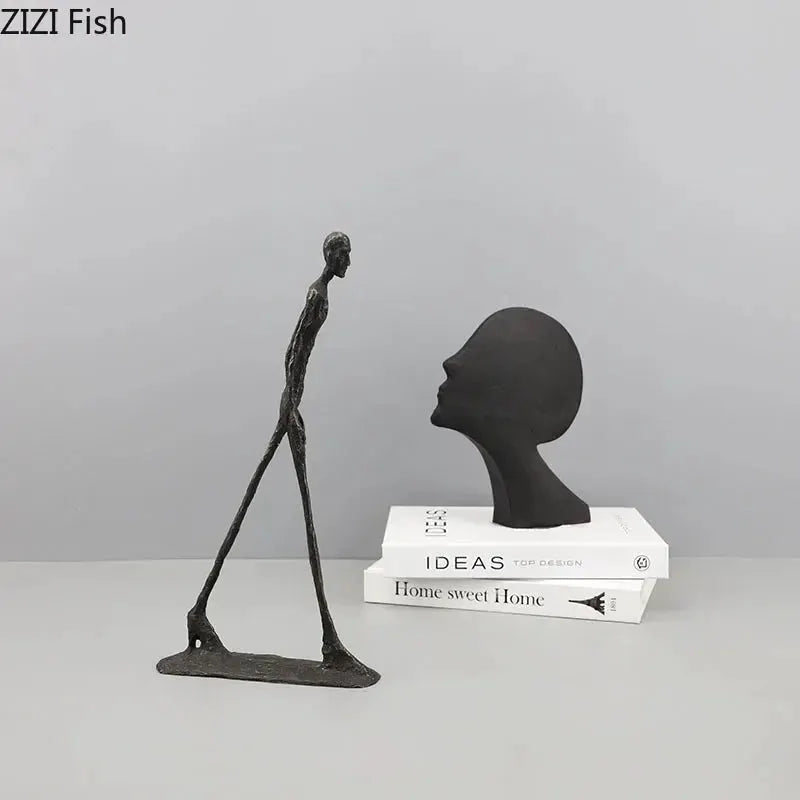 Desk Statue - Modern Metal Small by House Of Avana