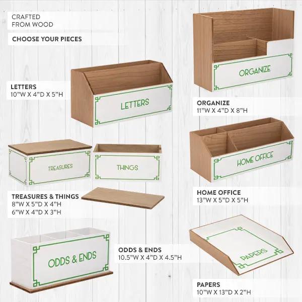 Green & White Desktop Organizer, Choose Your Style by Decor Steals