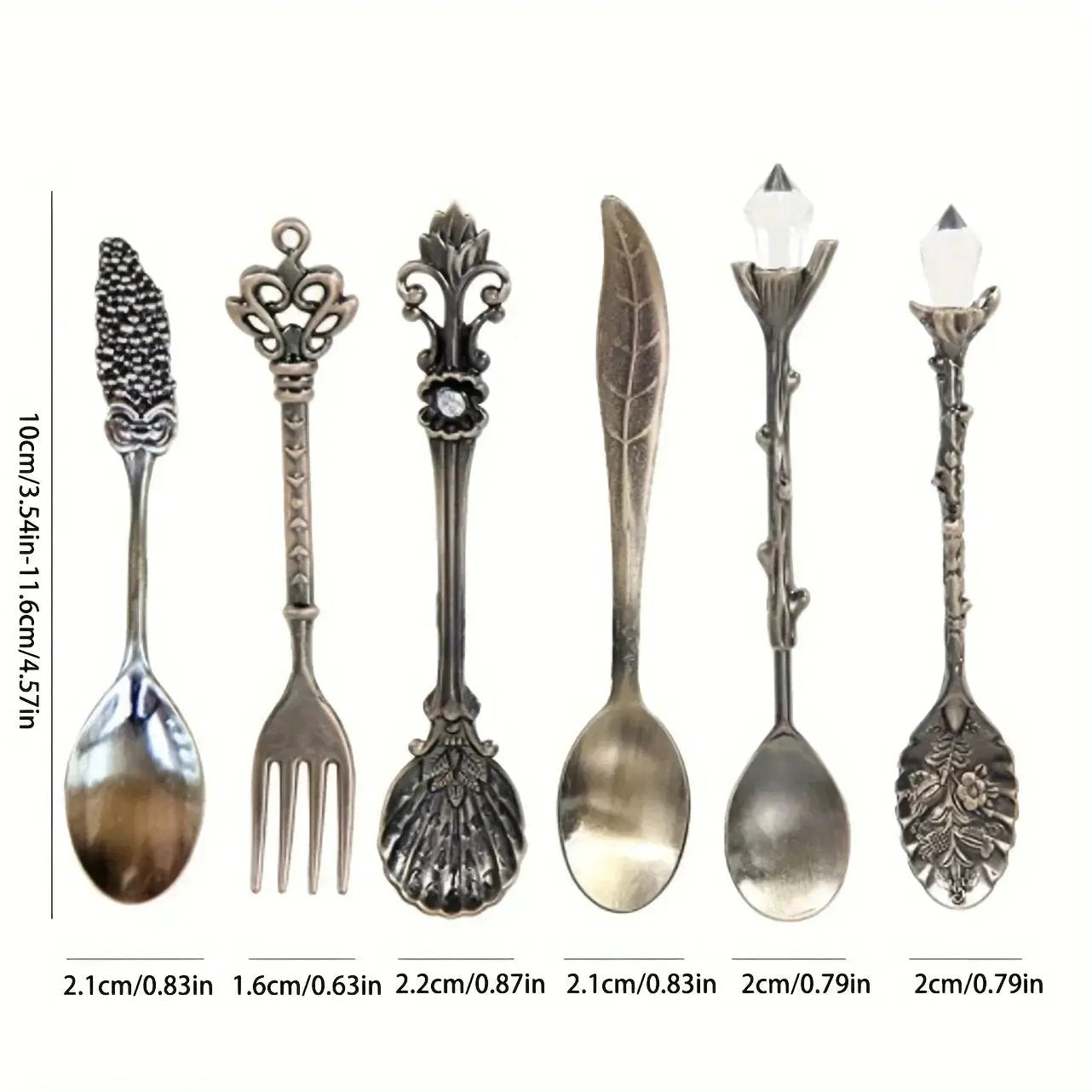 Dessert Spoons - Vintage Metal Golden by House Of Avana