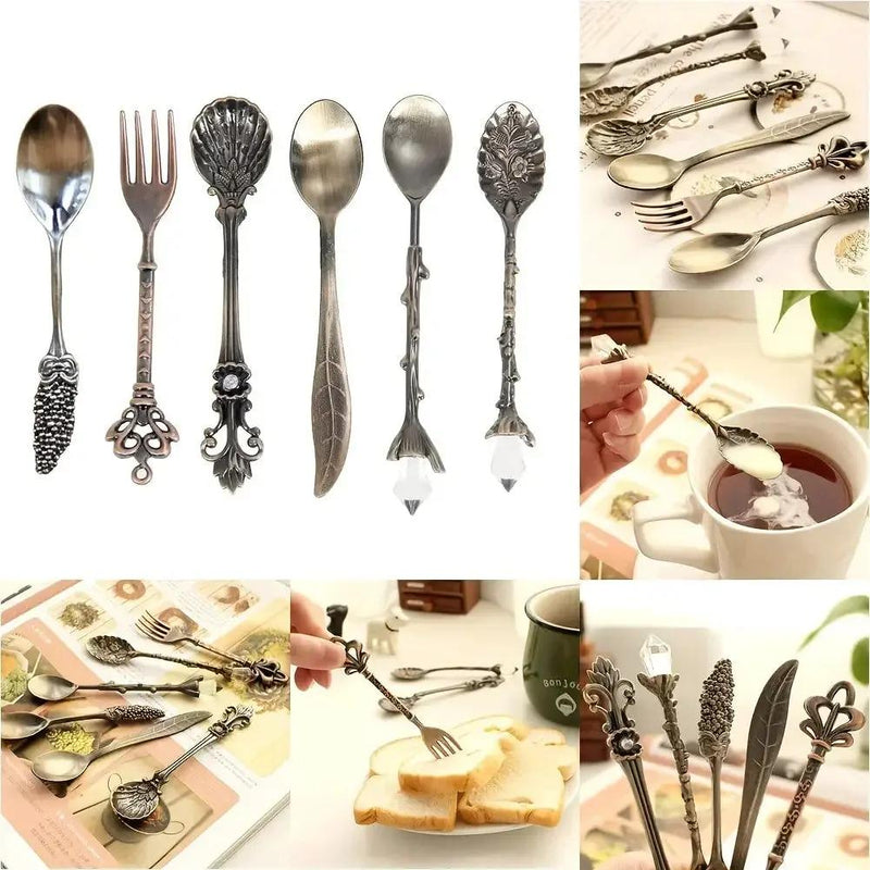 Dessert Spoons - Vintage Metal Golden by House Of Avana