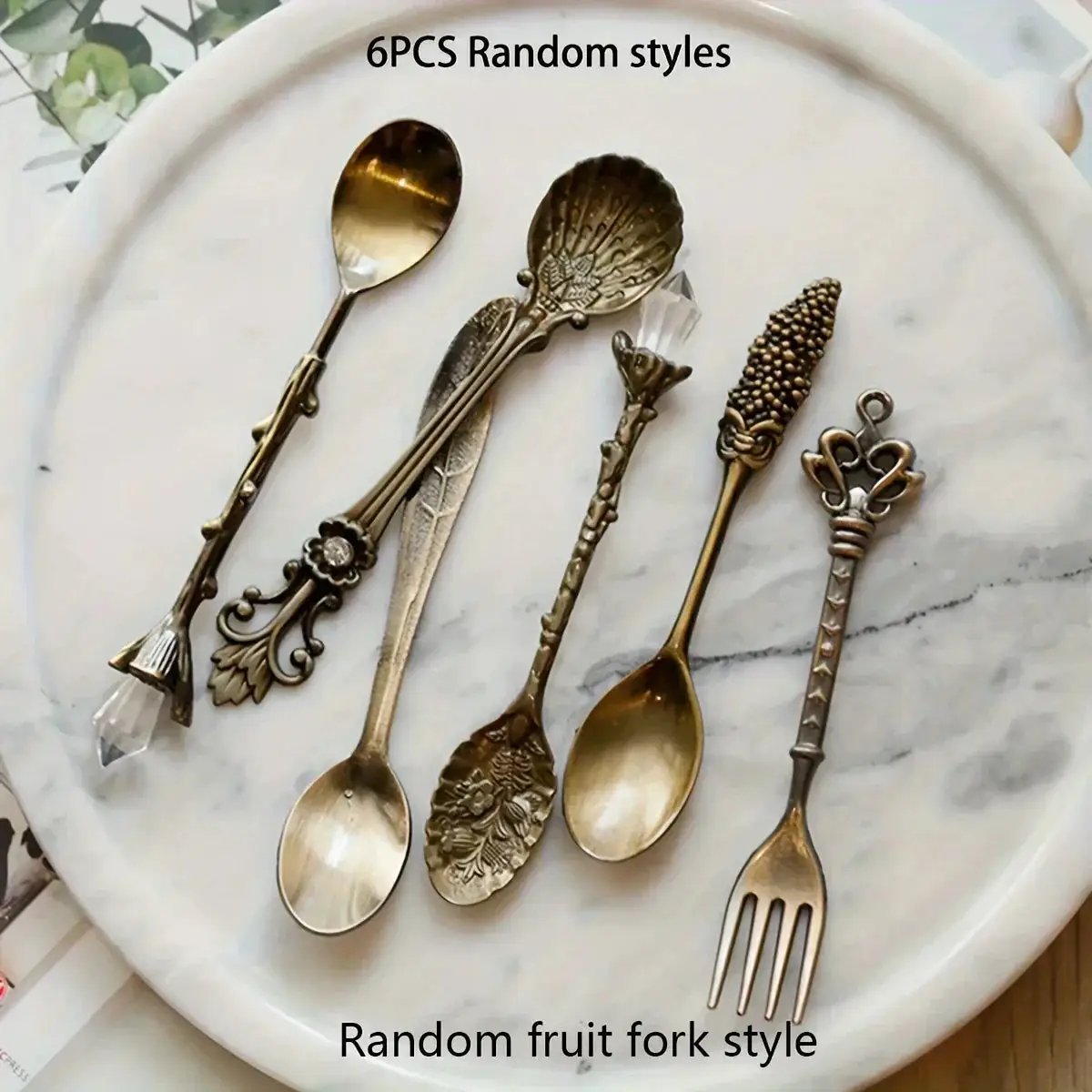 Dessert Spoons - Vintage Metal Golden by House Of Avana