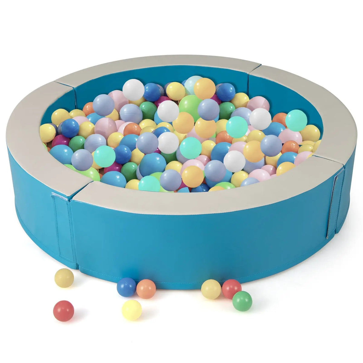 Detachable Foam Ball Pit with 50 Colorful Ocean Balls by DirectDeals