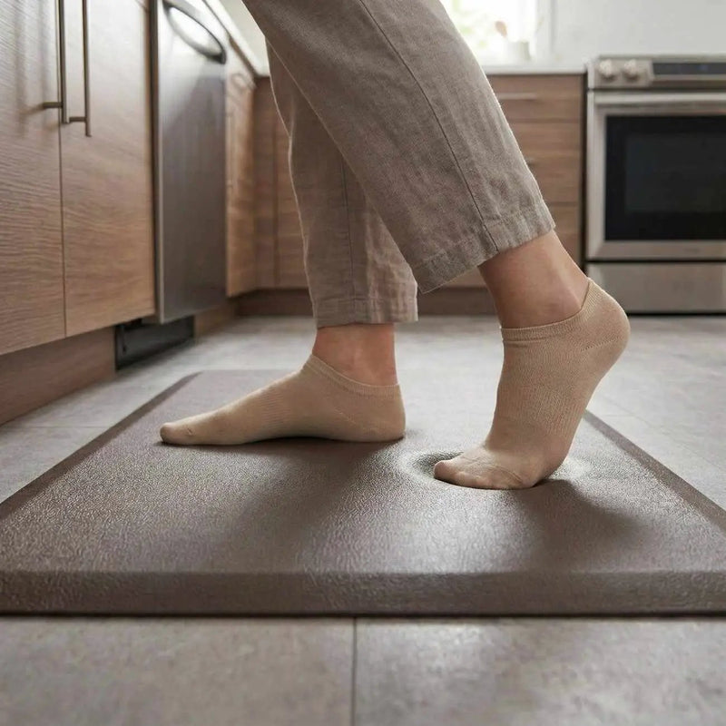 Anti-Fatigue Kitchen Mat, Black by Boutique Rugs