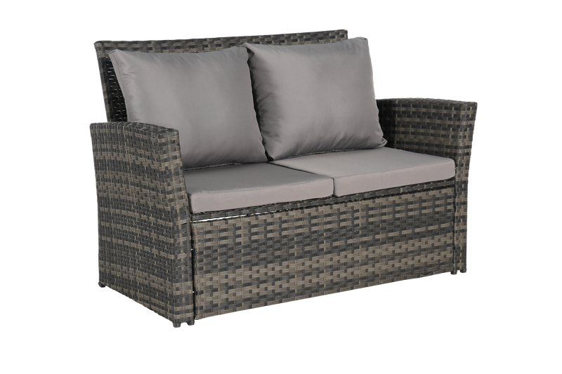 4 Pieces Outdoor Patio Furniture Sets Garden Rattan Chair Wicker Set by HouseOfZazla