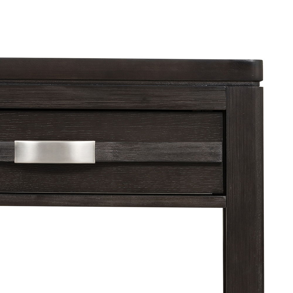Elegant Dark Brown End Table with Storage Drawer and Shelf, photo 31 of 33