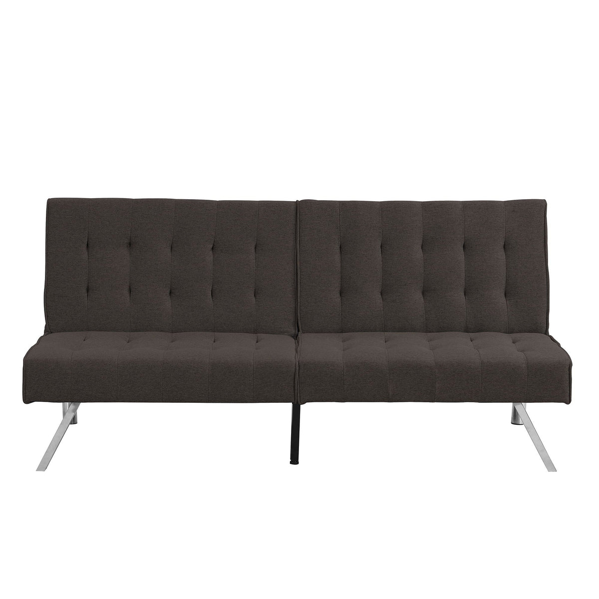 Futon Sofa Bed with Reclining Backrest - Dark Brown, Black, Gray, Dark Gray, photo 40 of 40