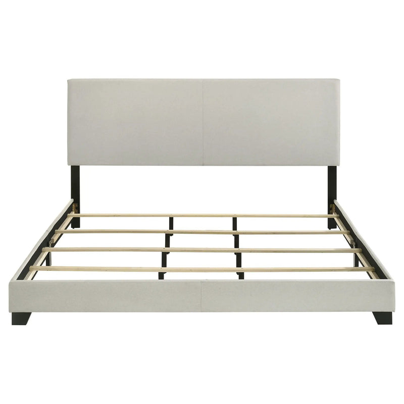 Dorian Fabric Upholstered California King Panel Bed Cream by Unique Piece Furniture