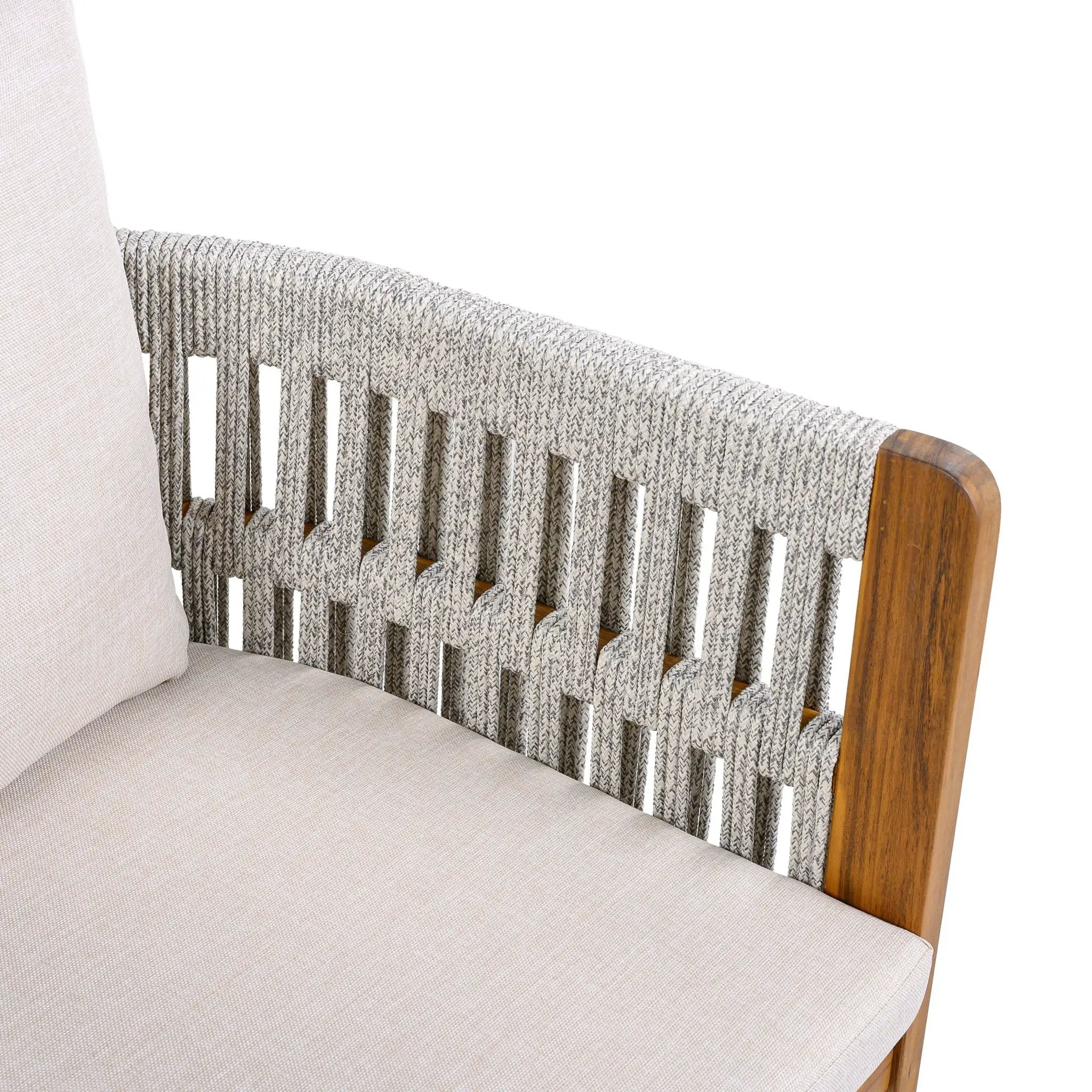 Outdoor Dining Chairs With Mix Rope Handles (Set of 2) by HouseOfZazla