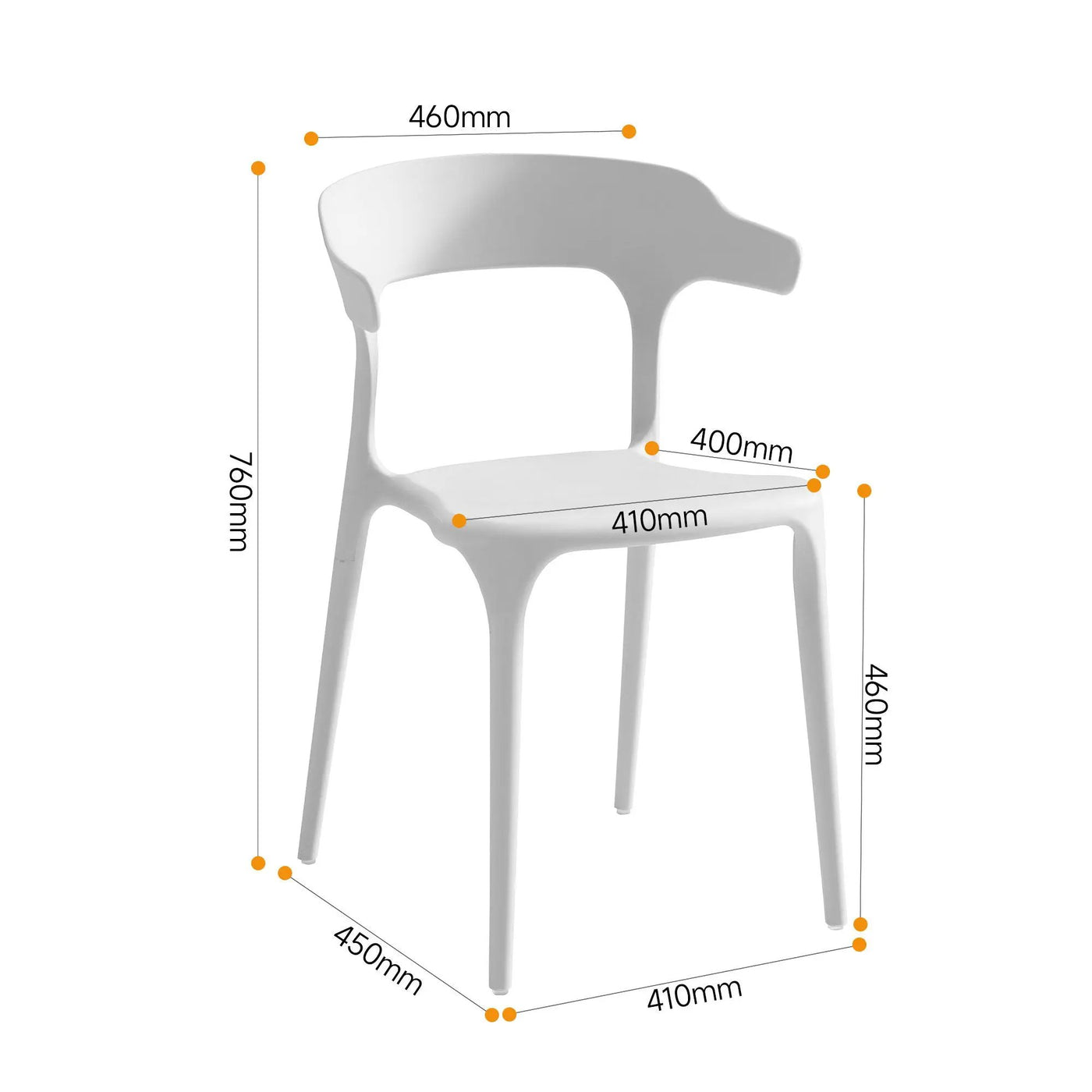 Stackable Chairs (Set of 4) by Unique Piece Furniture