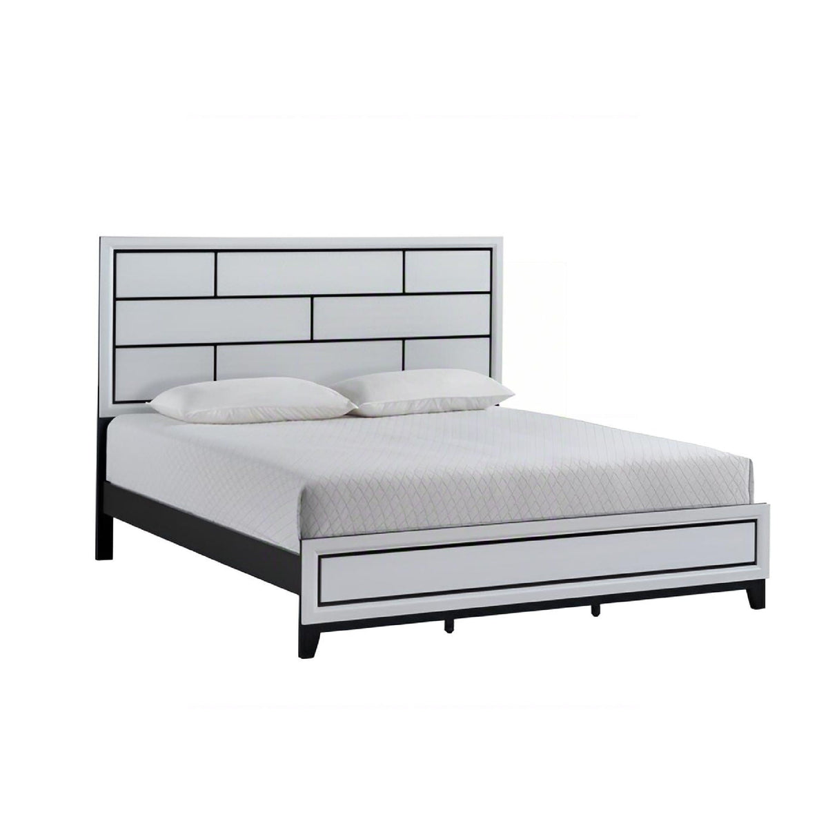 Durable Panel Bed Frame with Modern Design - Dark Gray or White, photo 12 of 12
