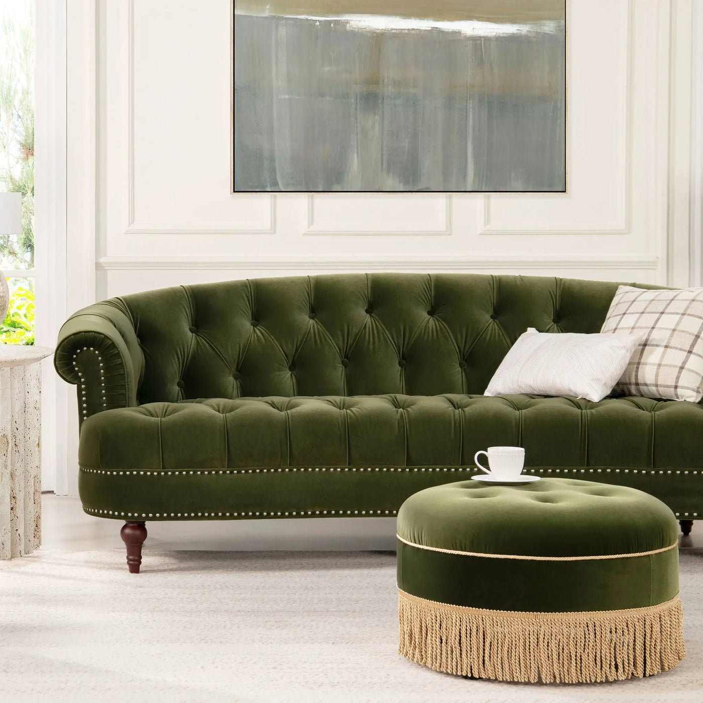 La Rosa - Victorian Chesterfield Tufted Sofa by Unique Piece Furniture