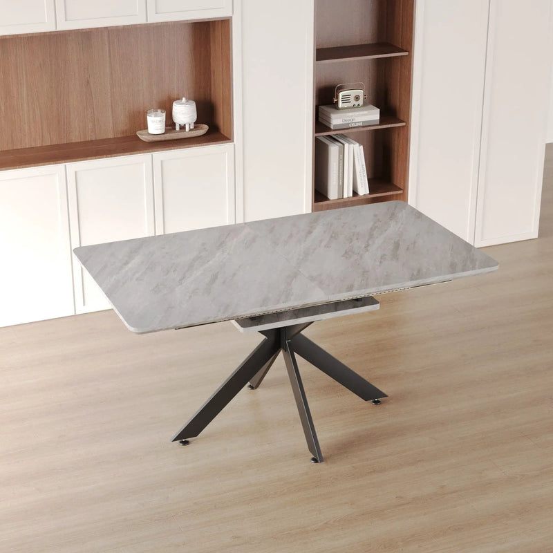 Modern Mid-Century Dining Table Set With Extendable Design by HouseOfZazla