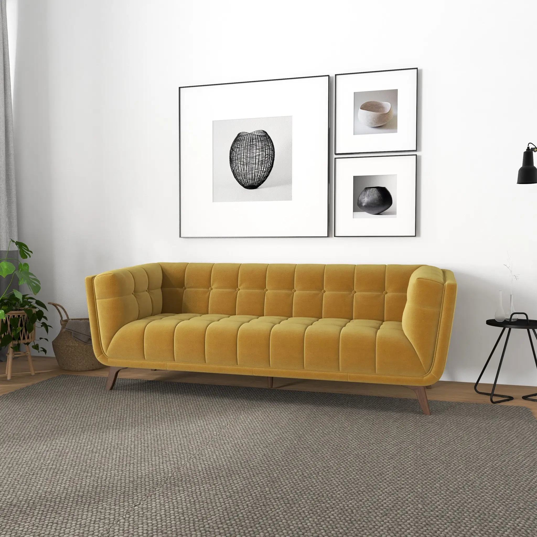 Addison Large Velvet Sofa by HouseOfZazla