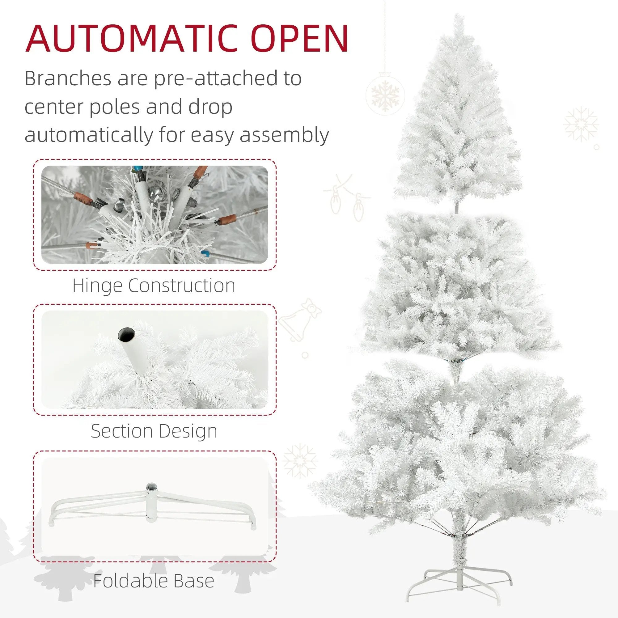 HOMCOM 7.5ft Tall Artificial Christmas Tree by HouseOfZazla