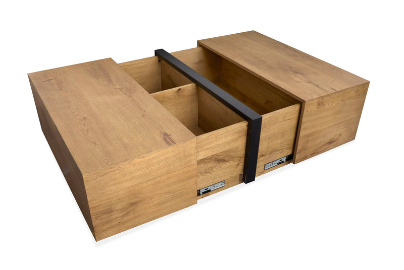 Ripley - Square Cocktail Table With Casters - Rustic Caramel, photo 7 of 7