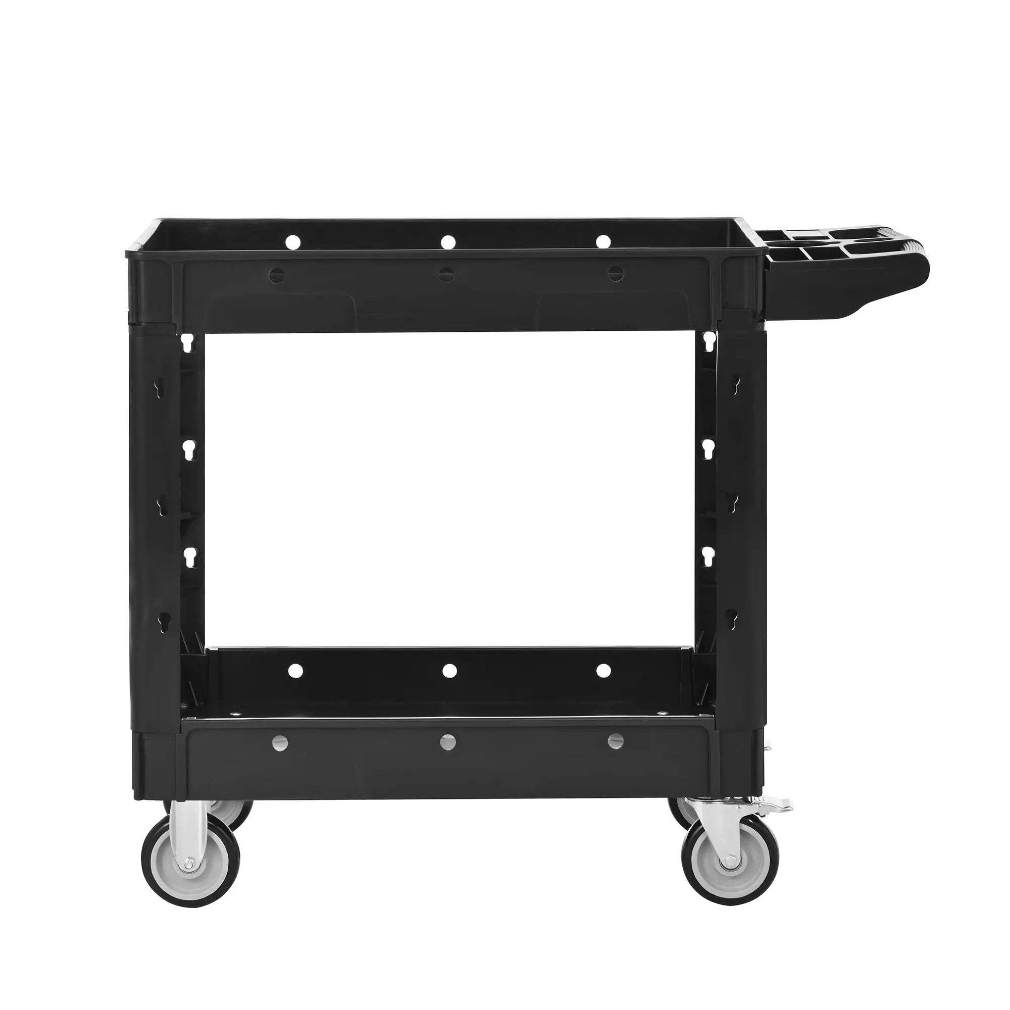 Two-Shelf Utility Cart with Wheels, 600 lbs Capacity by HouseOfZazla