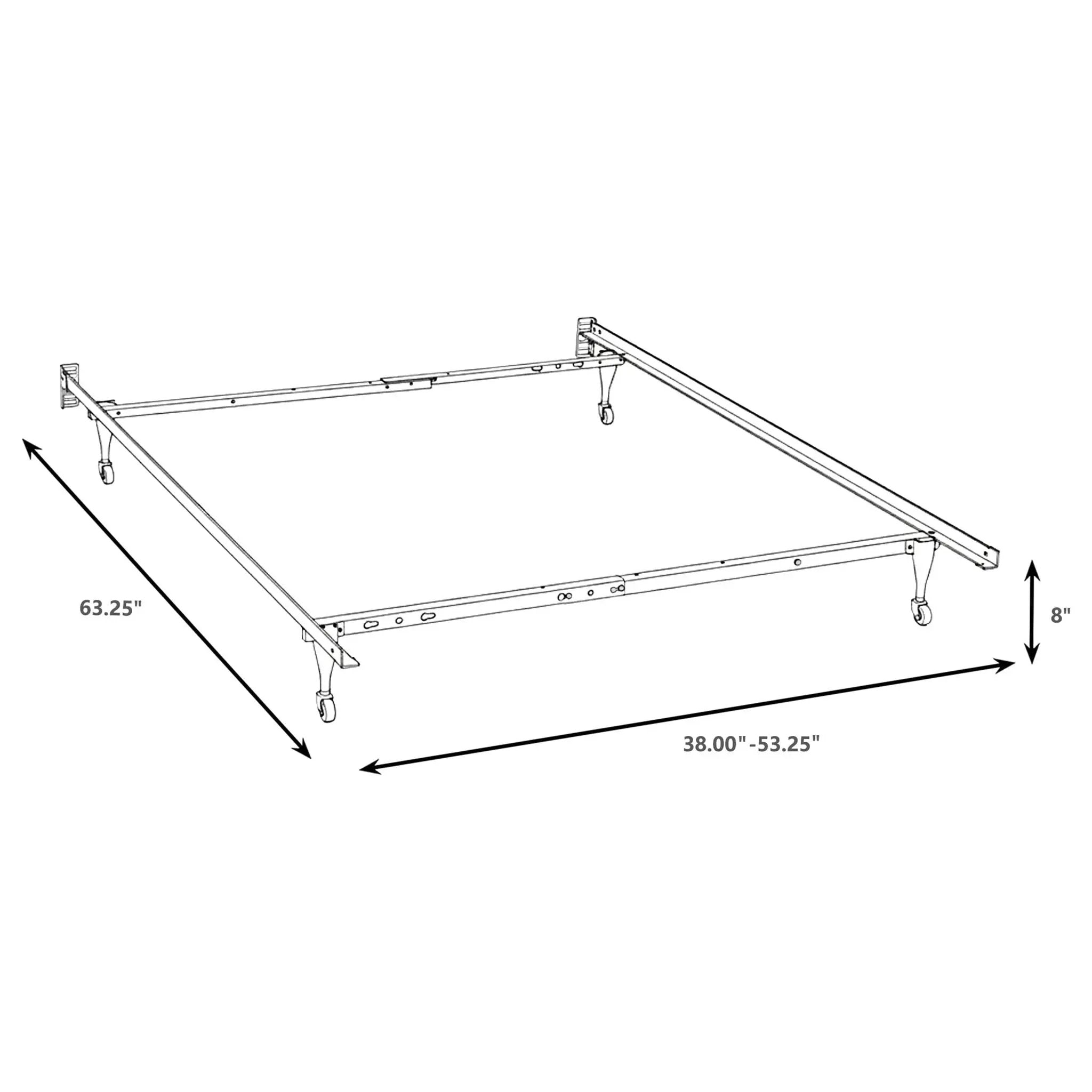 Kerns Twin or Full Bed Frame Black by Unique Piece Furniture